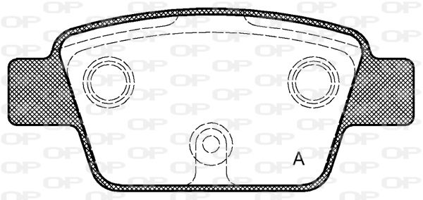 OPEN PARTS Комплект тормозных колодок, дисковый тормоз BPA0861.00